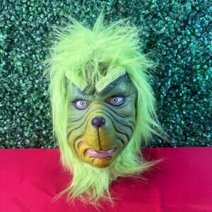 The Grinch Adult Mask Halloween Movie Costume Cosplay Green Furry Full Head